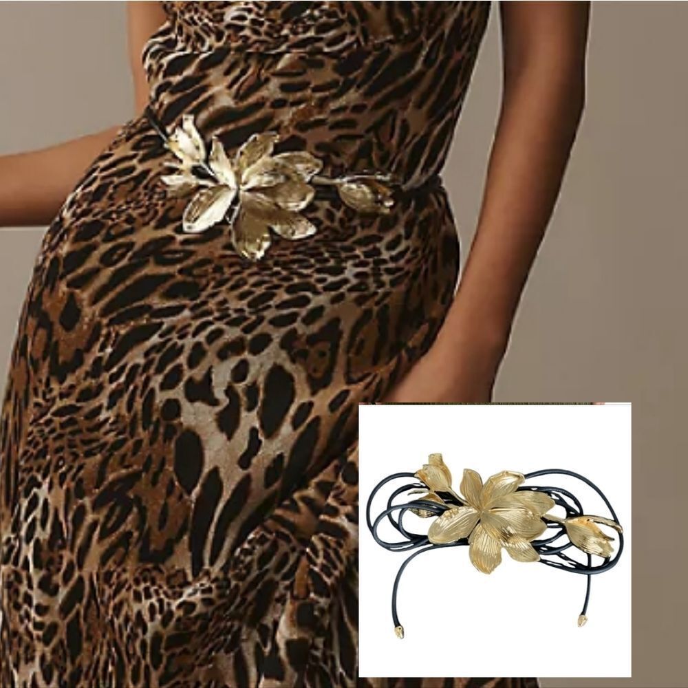 Anthropologie Flower 3d Cord Adjustable Belt | NWOT